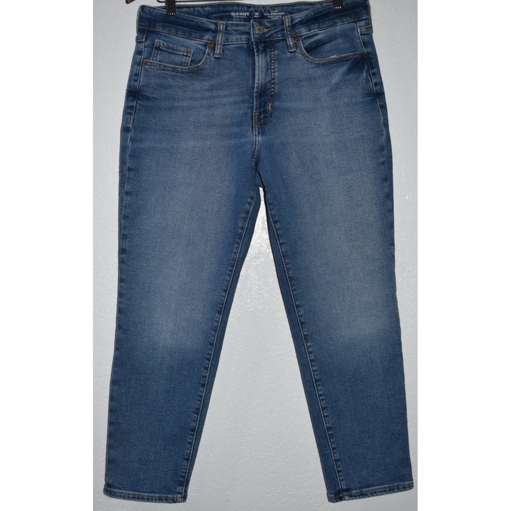 Old Navy 10 Short Extra Stretch High-Rise OG Straight Secret-Smooth Pocket Jeans